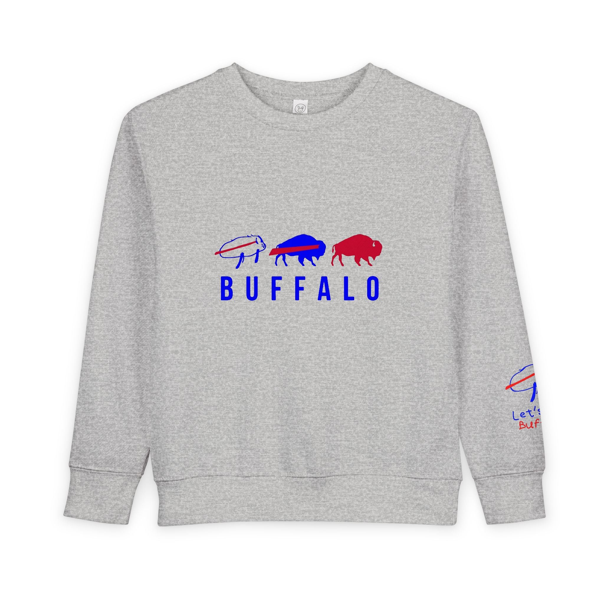 Buffalo Spirit Toddler Sweatshirt | Cute Kids Apparel for Game Day, Family Gatherings, Birthdays, and All Occasions