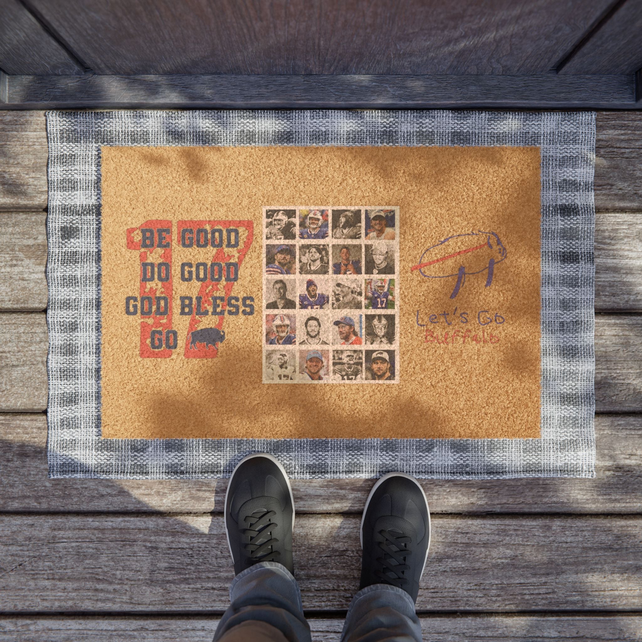 Inspirational Doormat with Positive Messages, Perfect for Home Entryway, Housewarming Gift, Seasonal Decor, Family Welcome Mat