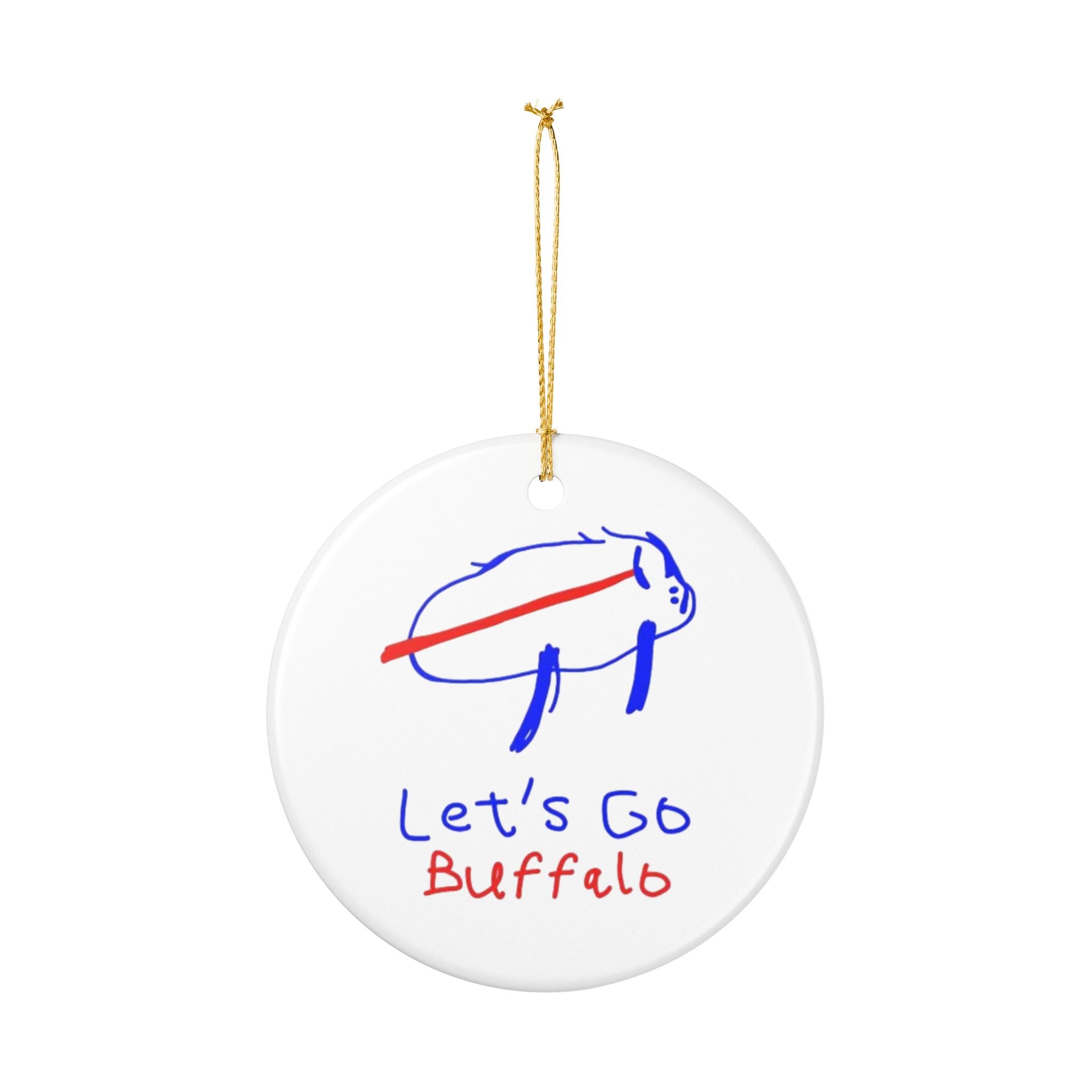 Buffalo Spirit Ceramic Ornament | Holiday Decoration, Keepsake Gift, Home Décor, Memorable Ornament, Festive Decoration