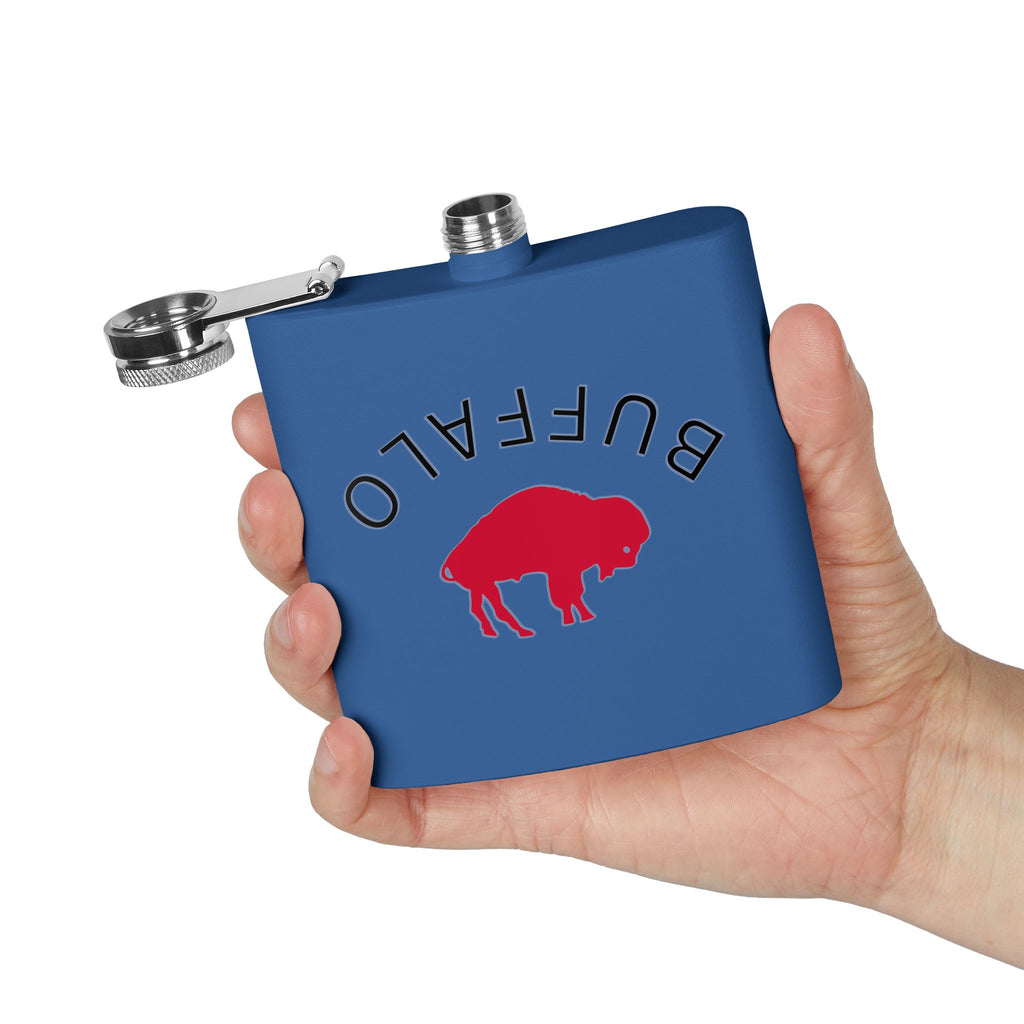 Buffalo Stainless Steel Flask, 6oz - Perfect for Gifts, Camping, Tailgating, Weddings, and Celebrations