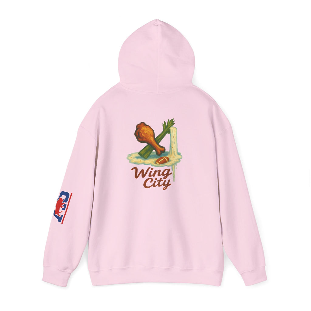 Wing City Hoodie - Retro Chicken Wing Logo Pullover