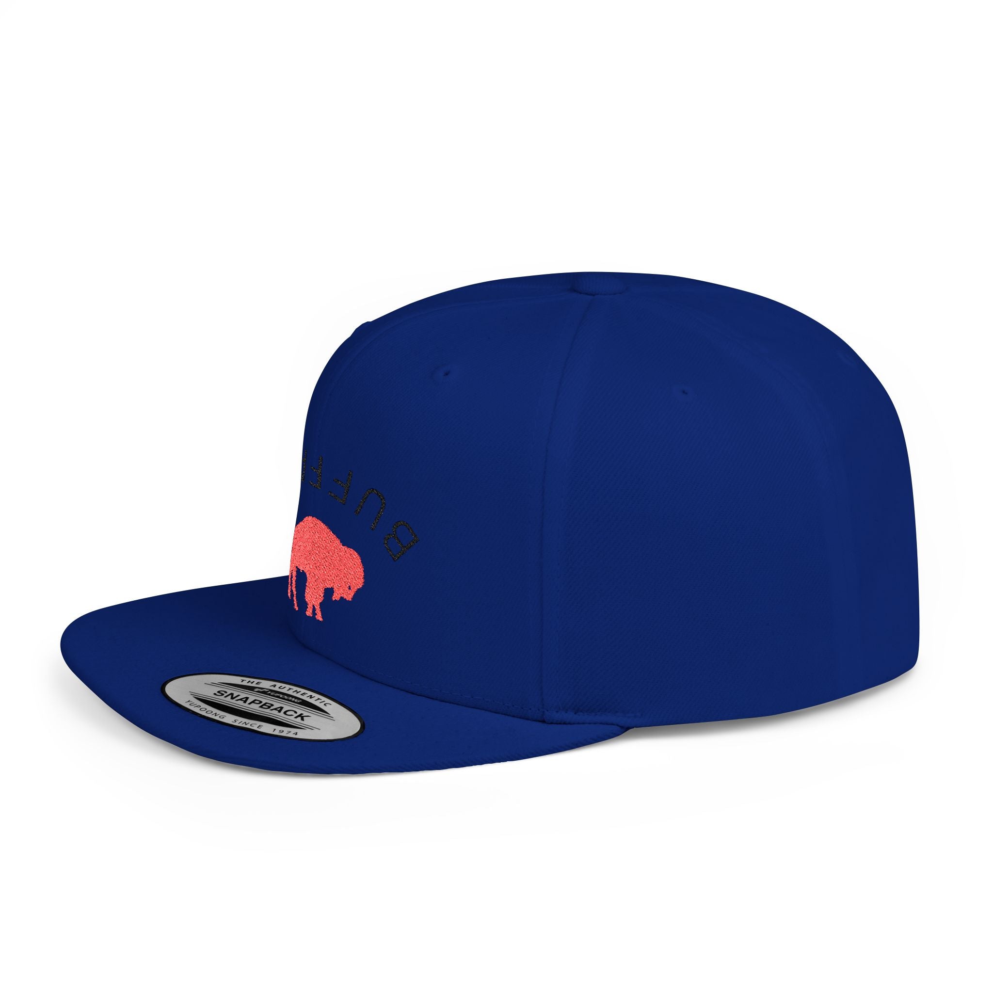 Stylish Buffalo Flat Bill Snapback Hat, Trendy Cap for Outdoor Events, Fashionable Gift for Him/Her, Casual Wear, Summer Accessories