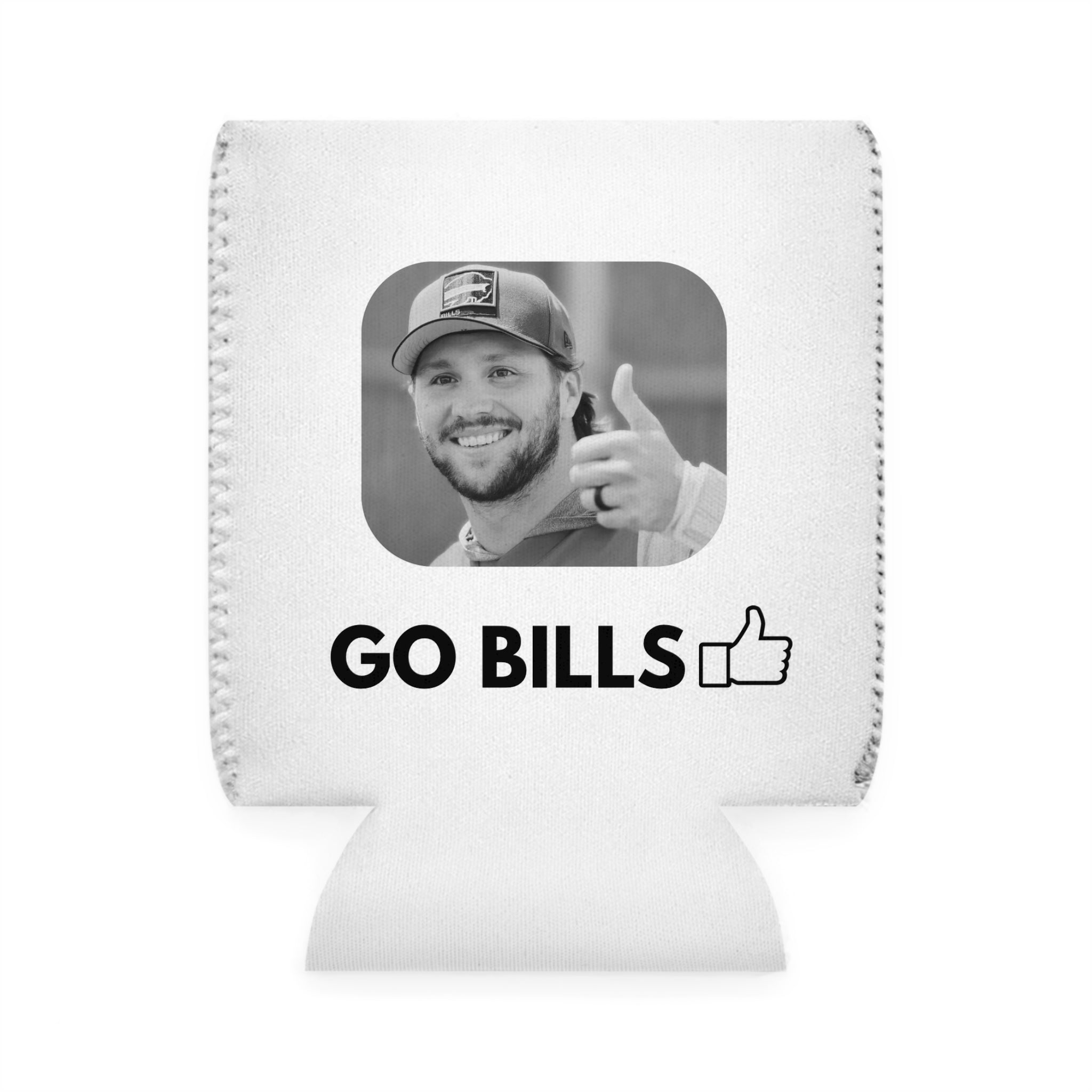 Buffalo Bills Can Cooler Sleeve, NFL Game Day Accessory, Team Spirit Beverage Holder, Tailgate Favor, Sports Fan Gift, Custom Cooler