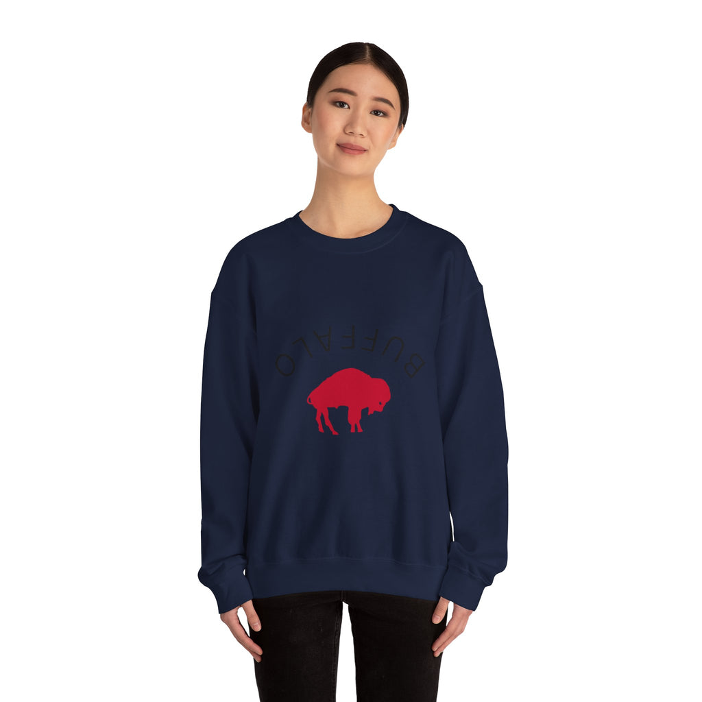 Buffalo Graphic Crewneck Sweatshirt, Cozy Unisex Sweater, Perfect Gift for Nature Lovers, Casual Wear, Spring & Fall Fashion