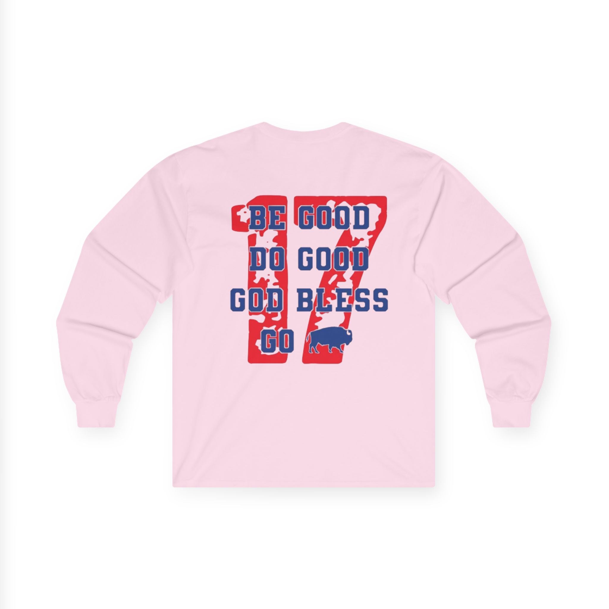 Buffalo Spirit Long Sleeve Tee, Unisex Shirt for Sports Fans, Gift for Game-Day, Celebrations, Casual Wear, Be Good Go Bless