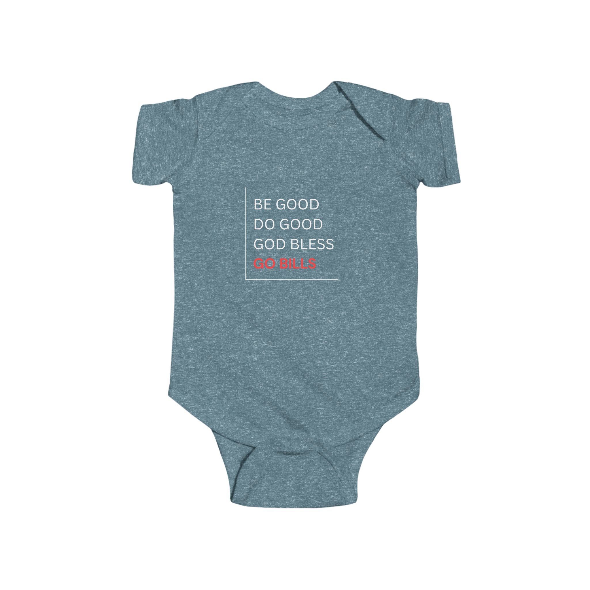 Bills-Inspired Infant Bodysuit with Positive Message, Baby Clothes, Sports Fan Gear, Gifts for New Parents, Casual Wear