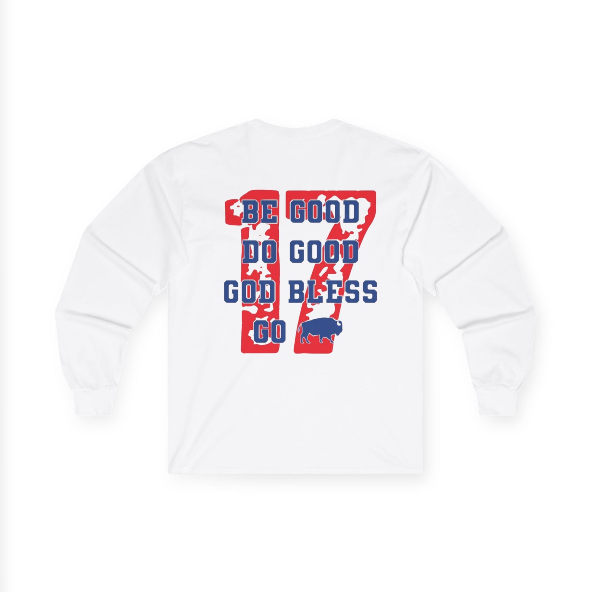 Buffalo Spirit Long Sleeve Tee, Unisex Shirt for Sports Fans, Gift for Game-Day, Celebrations, Casual Wear, Be Good Go Bless