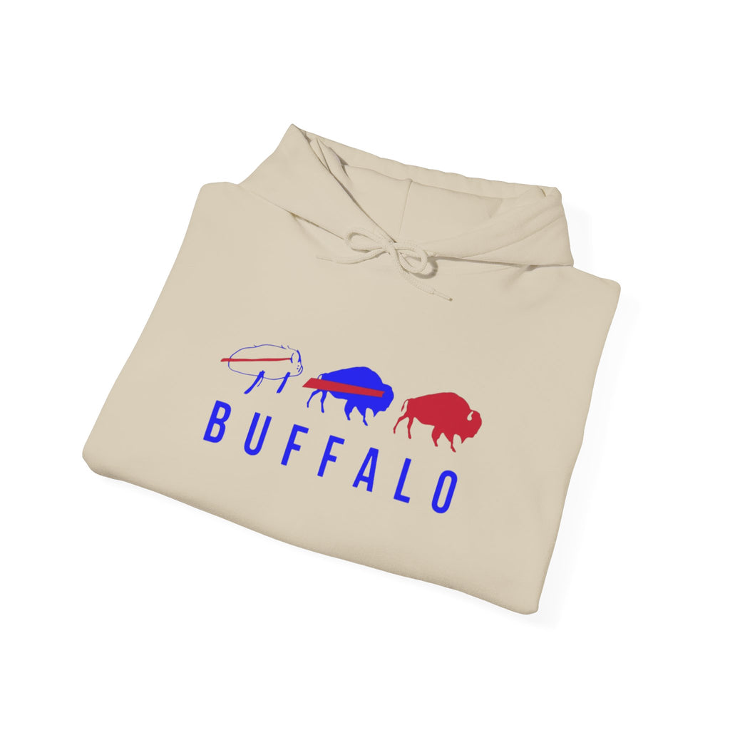 Buffalo Spirit Hoodie, Cozy Unisex Sweatshirt, Perfect Gift for Outdoorsy Friends, Casual Wear, Inspirational Apparel