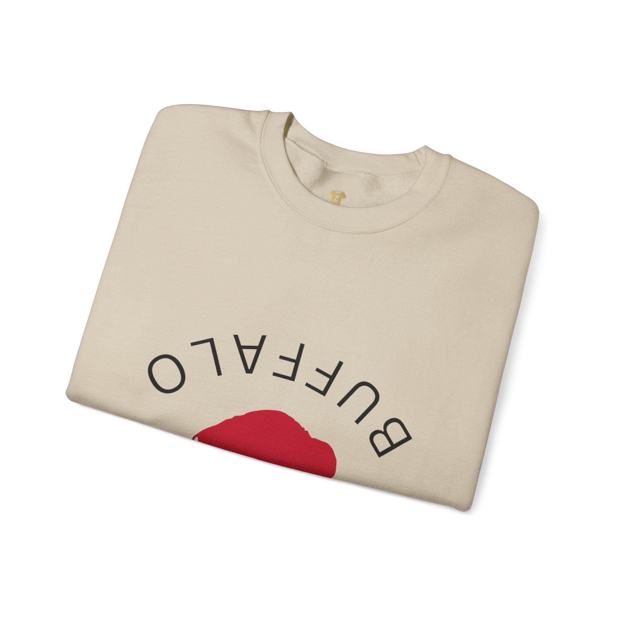 Buffalo Graphic Crewneck Sweatshirt, Cozy Unisex Sweater, Perfect Gift for Nature Lovers, Casual Wear, Spring & Fall Fashion