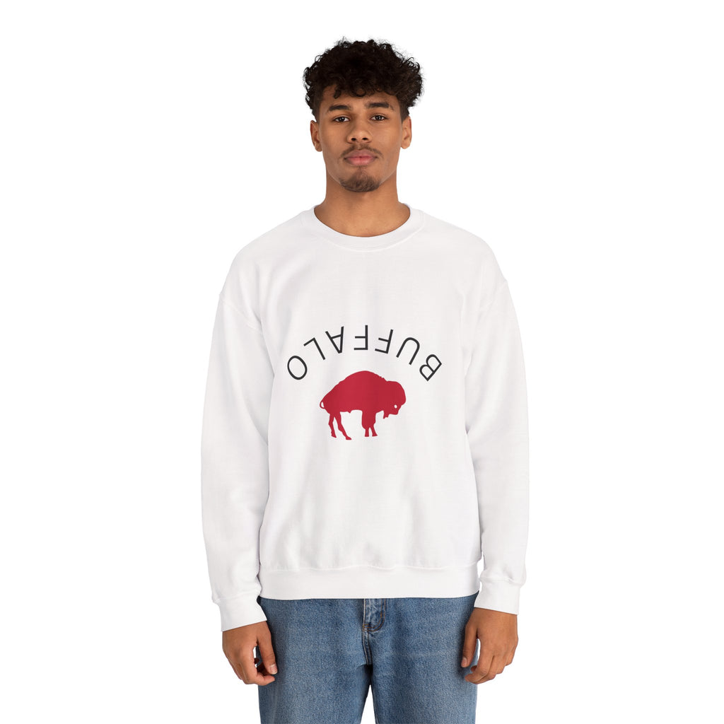 Buffalo Graphic Crewneck Sweatshirt, Cozy Unisex Sweater, Perfect Gift for Nature Lovers, Casual Wear, Spring & Fall Fashion