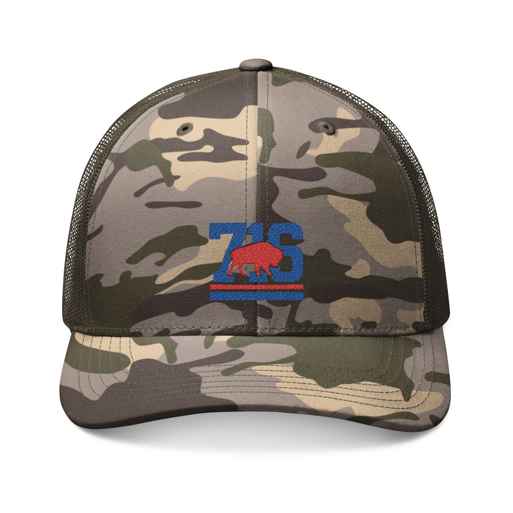 Buffalo 716 Camouflage Trucker Hat | Embroidered