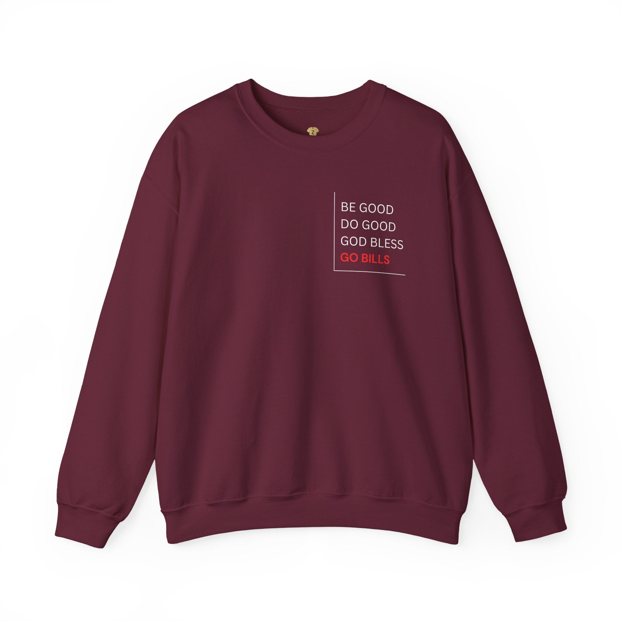 Buffalo Bills Inspired Sweatshirt | Be Good Do Good God Bless Crewneck | Perfect for Game Day, Tailgating, Sports Fans, Cozy Fashion