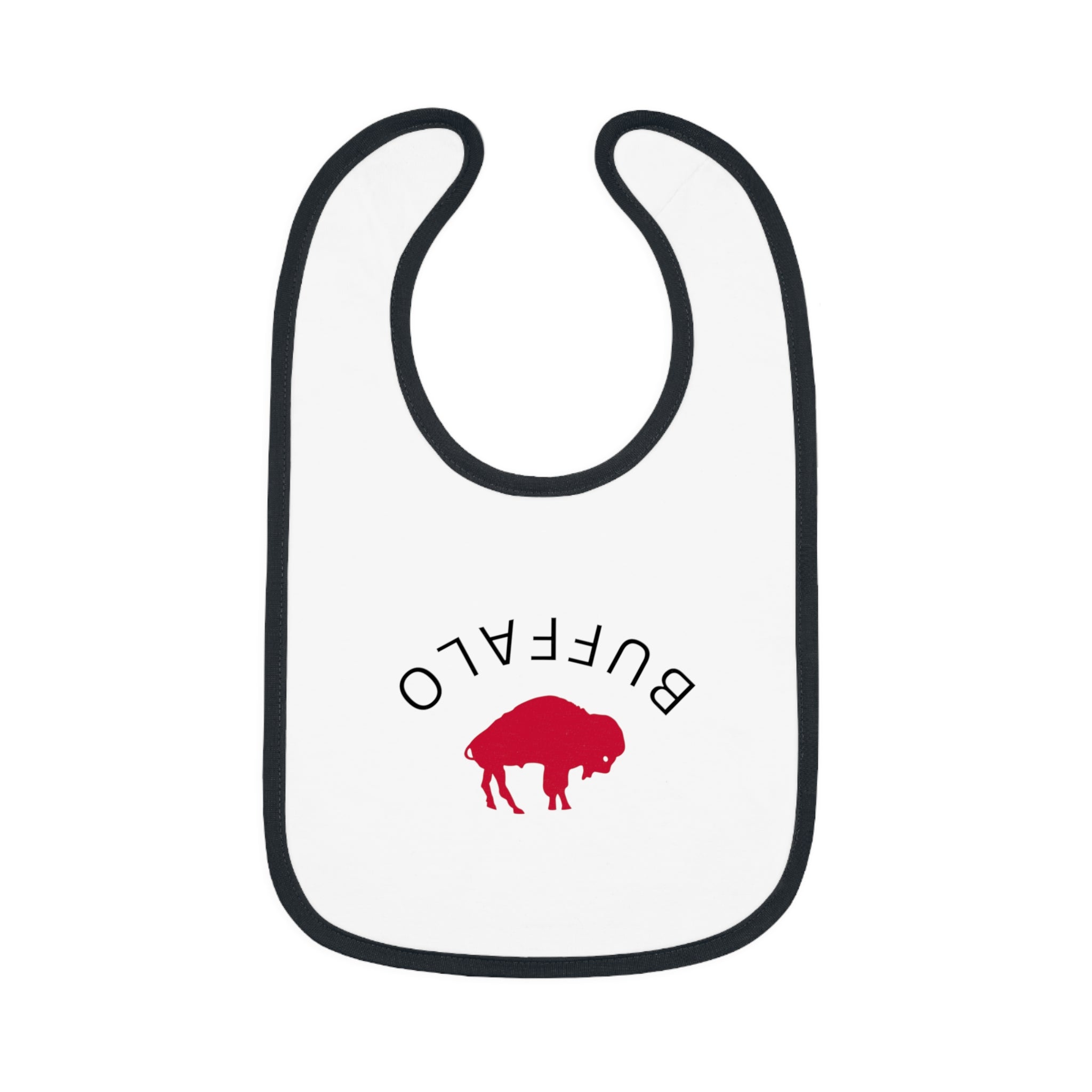 Bills Baby Bib with Contrast Trim - Perfect for Game Day, Baby Shower Gift, Toddler Cheer Gear, Sports Fan Accessories, Cute Baby Outfit